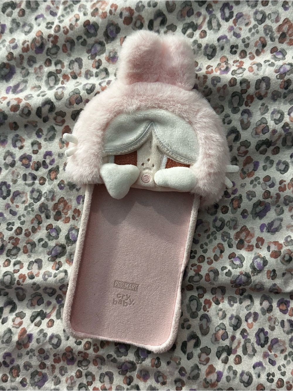 Pink Plush Bunny Phone Sleeve/ iPhone 16 pro MAX